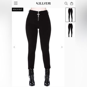 KILLSTAR Velvet Crucifix Pants
